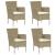 Set mobilier de grădină cu perne, 5 piese, bej, poliratan GartenMobel Dekor