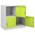 Dulapuri vestiar 5 buc. gri deschis/verde 90x45x92,5 cm oțel GartenMobel Dekor