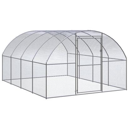 Coteț de găini pentru exterior, 3x4x2 m, oțel zincat GartenMobel Dekor