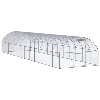 Coteț de găini pentru exterior, 3x12x2 m, oțel zincat GartenMobel Dekor
