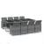Set mobilier grădină cu perne, 9 piese, gri, poliratan GartenMobel Dekor