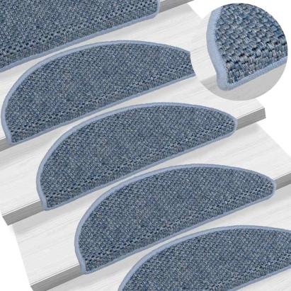 Covoraș scări autoadeziv 15 buc. albastru, 56x17x3 aspect sisal GartenMobel Dekor