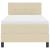 Pat boxspring cu saltea cu saltea Crem 80 x 200 cm țesătură GartenMobel Dekor