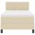 Pat boxspring cu saltea cu saltea Crem 90 x 190 cm țesătură GartenMobel Dekor