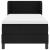 Pat boxspring cu saltea cu saltea Negru 80 x 200 cm țesătură GartenMobel Dekor