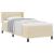 Pat boxspring cu saltea cu saltea cu headboard Crem 80 x 200 cm GartenMobel Dekor
