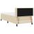 Pat boxspring cu saltea cu saltea cu headboard Crem 80 x 200 cm GartenMobel Dekor