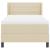 Pat boxspring cu saltea cu saltea cu headboard Crem 80 x 200 cm GartenMobel Dekor