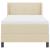 Pat boxspring cu saltea cu saltea cu headboard Crem 80 x 200 cm GartenMobel Dekor
