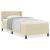 Pat boxspring cu saltea cu saltea cu headboard Crem 90 x 190 cm GartenMobel Dekor