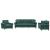 Set canapea cu perne, 3 piese, verde închis, catifea GartenMobel Dekor