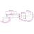 Set de canapele cu perne, 3 piese, albastru, catifea GartenMobel Dekor