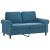 Set de canapele cu perne, 3 piese, albastru, catifea GartenMobel Dekor