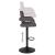 Scaune de bar, 2 buc., gri taupe, material textil GartenMobel Dekor
