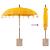 Parasol Balinez Galben 210-220 cm Bumbac, lemn masiv GartenMobel Dekor