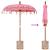 Parasol Balinez Roz 180-190 cm Bumbac, lemn masiv GartenMobel Dekor