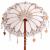 Parasol Balinez 260 Crem 95-100 cm Bumbac și lemn masiv GartenMobel Dekor