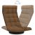 Scaun de podea pivotant, maro, material textil GartenMobel Dekor