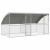 Cușcă pentru pui Argintiu 400 x 200 x 198.5 cm Oțel galvanizat GartenMobel Dekor