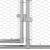 Cușcă pentru pui Argintiu 600 x 200 x 198.5 cm Oțel galvanizat GartenMobel Dekor