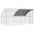Cușcă pentru pui Argintiu 400 x 200 x 198.5 cm Oțel galvanizat GartenMobel Dekor