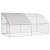 Cușcă pentru pui Argintiu 400 x 200 x 198.5 cm Oțel galvanizat GartenMobel Dekor