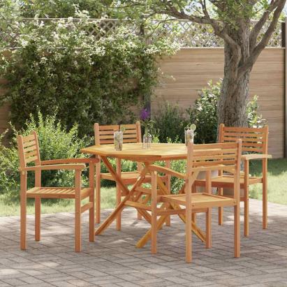 Scaune de grădină stivuibile 4 pcs Maro 55.5 x 55.5 x 90 cm GartenMobel Dekor