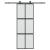 Ușă glisantă cu set feronerie neagră 76x205cm sticlă securizată GartenMobel Dekor