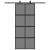 Ușă glisantă cu set feronerie neagră 90x205cm sticlă securizată GartenMobel Dekor