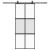 Ușă glisantă cu set feronerie neagră 90x205cm sticlă securizată GartenMobel Dekor