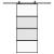 Ușă glisantă cu set feronerie neagră 90x205cm sticlă securizată GartenMobel Dekor