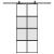 Ușă glisantă cu set feronerie neagră 90x205cm sticlă securizată GartenMobel Dekor