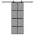 Ușă glisantă cu set feronerie neagră 76x205cm sticlă securizată GartenMobel Dekor
