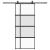 Ușă glisantă cu set feronerie neagră 90x205cm sticlă securizată GartenMobel Dekor