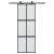 Ușă glisantă cu set feronerie neagră 76x205cm sticlă securizată GartenMobel Dekor