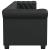 Canapea Chesterfield Premium cu 3 Locuri din Piele Ecologica, Negru, 200x76x70 cm