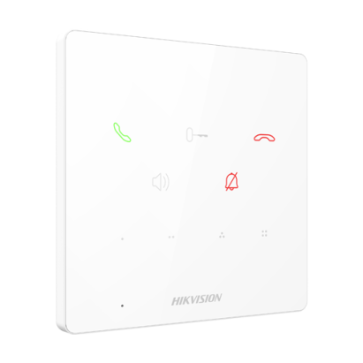Post interior interfon TCP/IP, 9 butoane, PoE, Alarma IN, ALB - HIKVISION DS-KH6000-E1-White SafetyGuard Surveillance