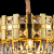 Candelabru Cristal BRAN Nobile 5xE14, Diametru 40cm, Auriu Lucios, Inaltime Reglabila ModernLight Concept