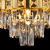 Candelabru Cristal BRAN Nobile 5xE14, Diametru 40cm, Auriu Lucios, Inaltime Reglabila ModernLight Concept
