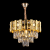 Candelabru Cristal BRAN Nobile 5xE14, Diametru 40cm, Auriu Lucios, Inaltime Reglabila ModernLight Concept