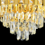 Candelabru Cristal BRAN Eleganza 8xE14, Diametru 49cm, Auriu Lucios, Inaltime Reglabila ModernLight Concept
