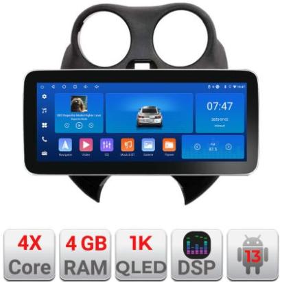 Navigatie Nissan Micra 2010-2014 Edotec 4+64 12.3 inch Incell 1K android Wifi 5Ghz gps internet  KIT-micra2010 CarStore Technology