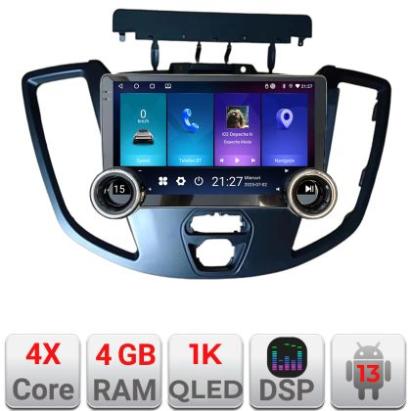 Navigatie Ford Transit 2015-2020 Edotec  4+64 10.5 inch Incell 1K android Wifi 5Ghz gps internet  kit-turneo-custom CarStore Technology