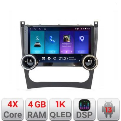 Navigatie Mercedes W203 CLC Kit-093 Edotec  4+64 10.5 inch Incell 1K android Wifi 5Ghz gps internet CarStore Technology