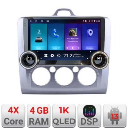 Navigatie Ford Focus clima manuala Kit-140-manual Edotec  4+64 10.5 inch Incell 1K android Wifi 5Ghz gps internet 32 CarStore Technology