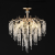 Candelabru Cristal CC9323/5FGD, 5x E14, Diametru 49cm, Auriu ModernLight Concept