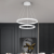 Lustra LED suspendata cu telecomanda CASIANA 69W, 2 Cercuri, lumina Rece/Calda/Neutra, Dimabila, Alb, Inaltime Reglabila ModernLight Concept