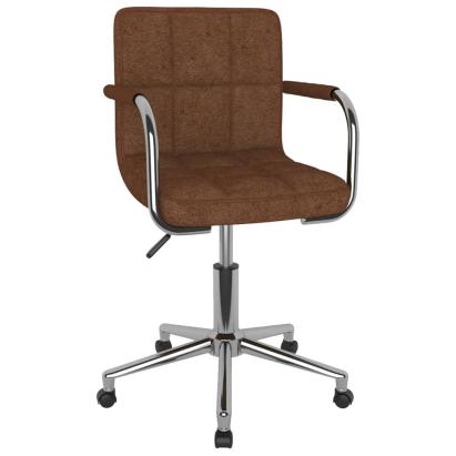 Scaun de bucătărie pivotant, maro, material textil GartenMobel Dekor