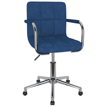 Scaun de bucătărie pivotant, albastru, material textil GartenMobel Dekor