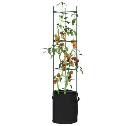 Suport pentru roșii cu saci de plante 4 buc., 154 cm oțel și PP GartenMobel Dekor